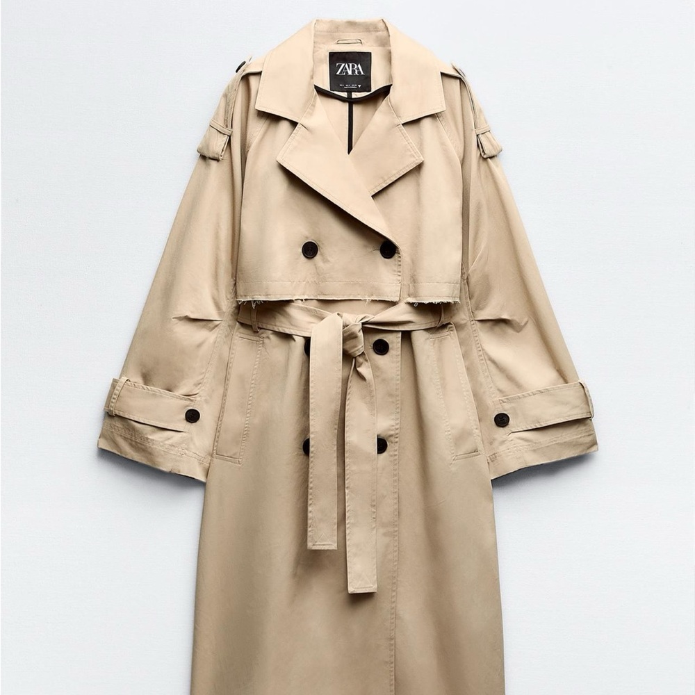 NWOT Zara Tan Trench Coat